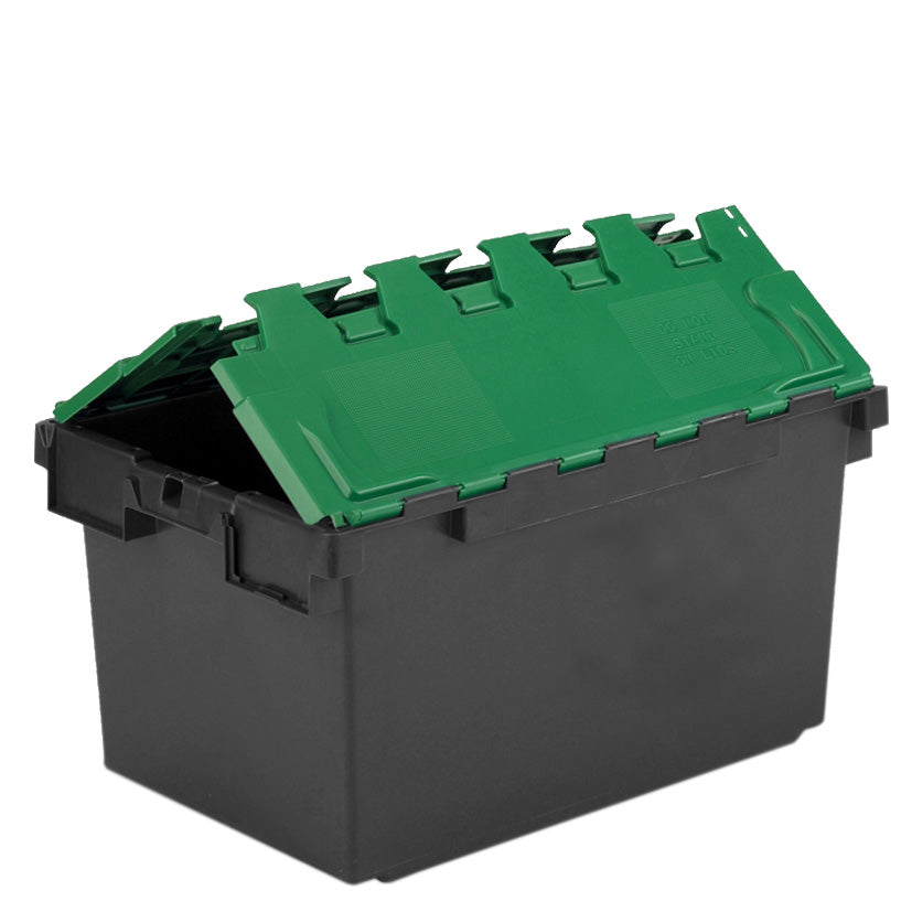 *Bundle of 5* Extra Large 80L Attached Lid Container Original Totebox - (710 x 460 x 368h mm)