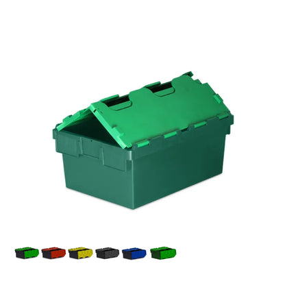 *Bundle of 5* 40L Attached Lid Container Original Totebox -  (600 x 400 x 250h mm)