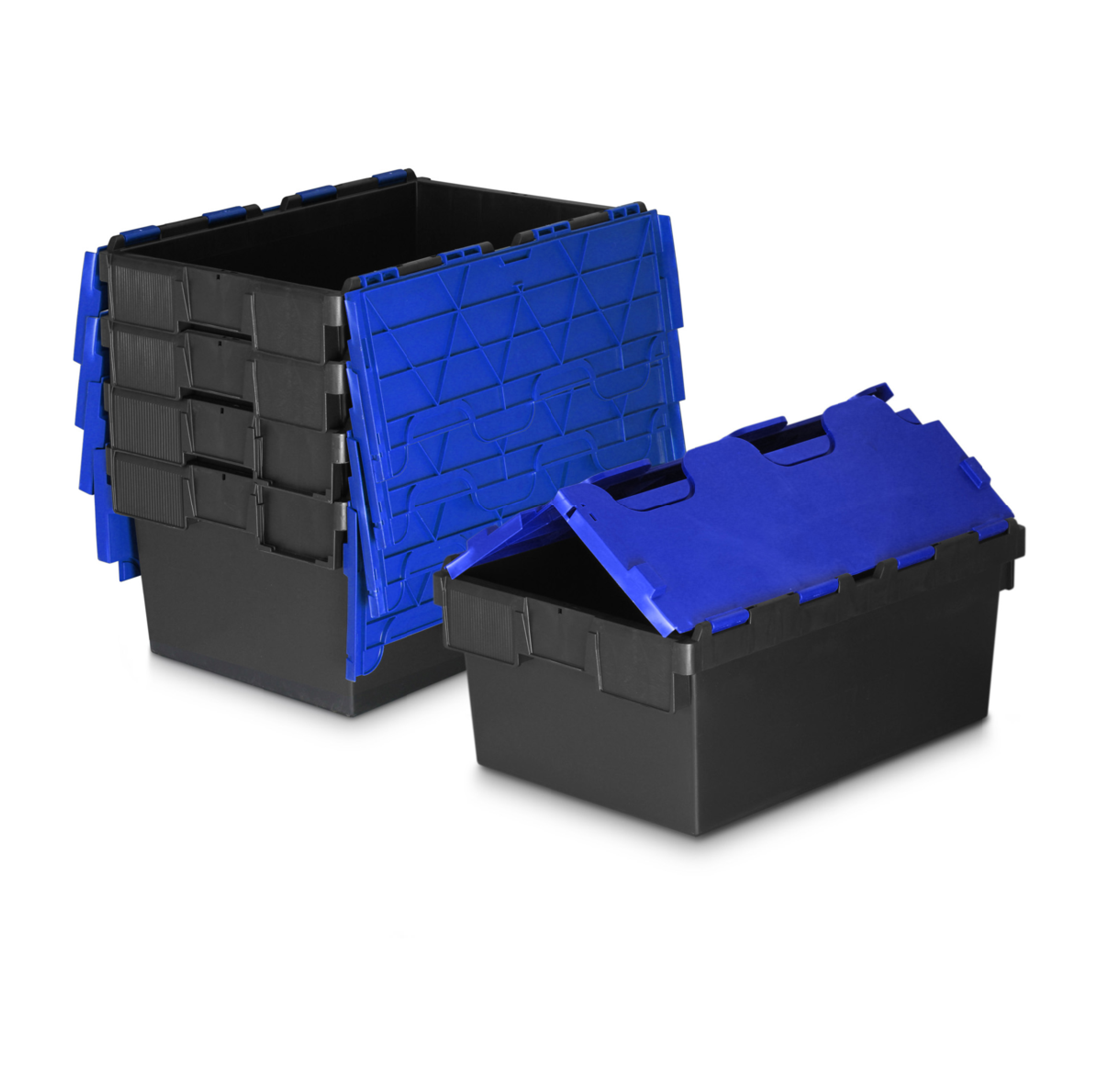 *Pallet of 80* 40L Attached Lid Container Original Totebox -  (600 x 400 x 250h mm)