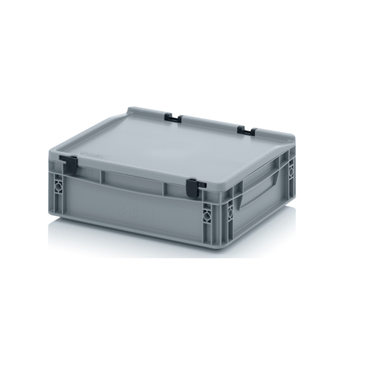 10L Euro Stacking Container With Lid Attached (400 x 300 x 135hmm)