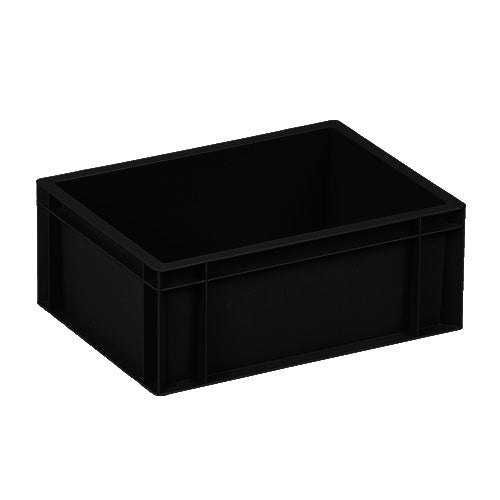 *Bundle of 10* 15ltr Black Euro Stacking Container Original Totebox  (400l x 300w x 175h mm)