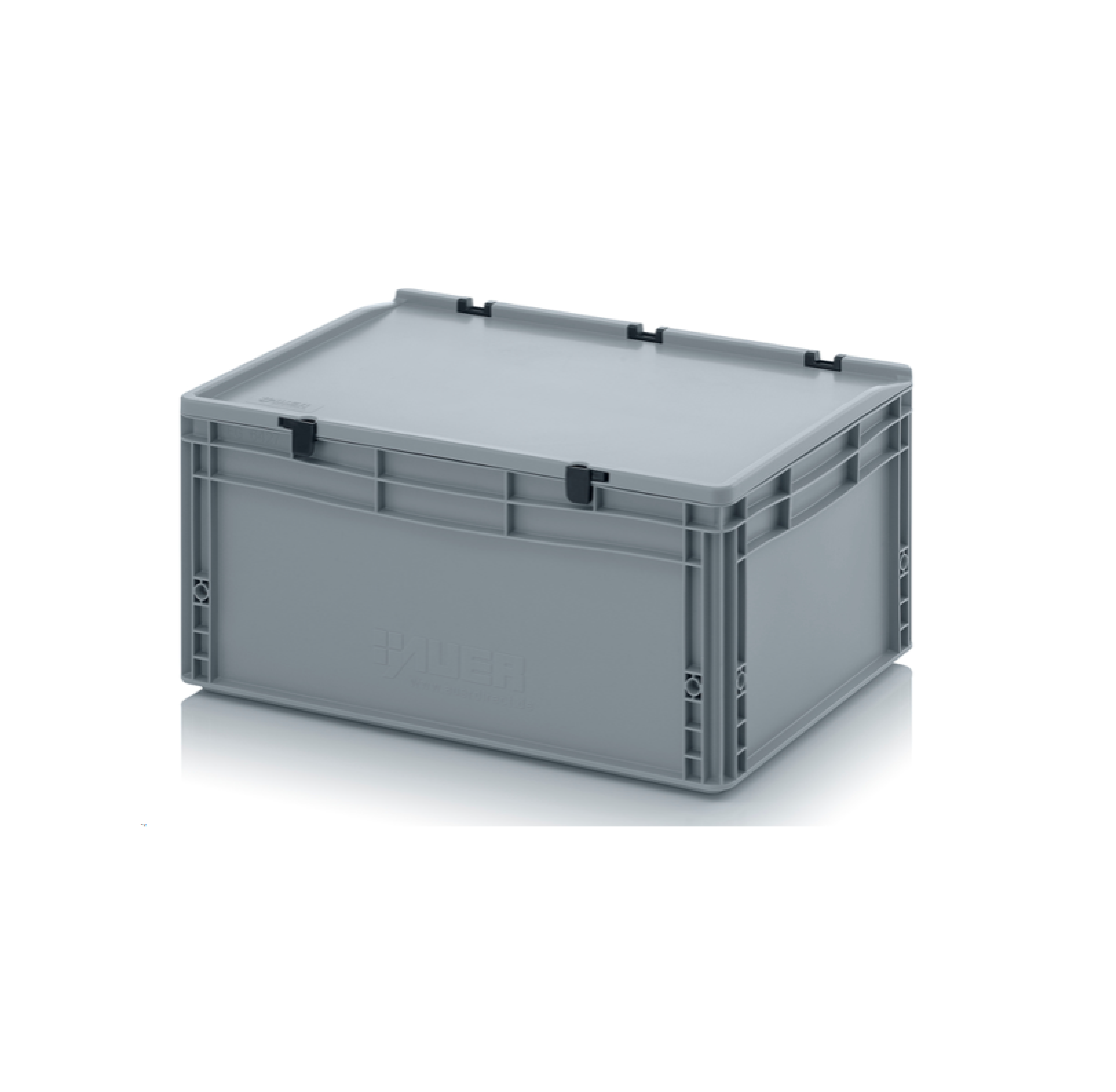 54L Euro Stacking Container With Lid Attached (600 x 400 x 285h mm)