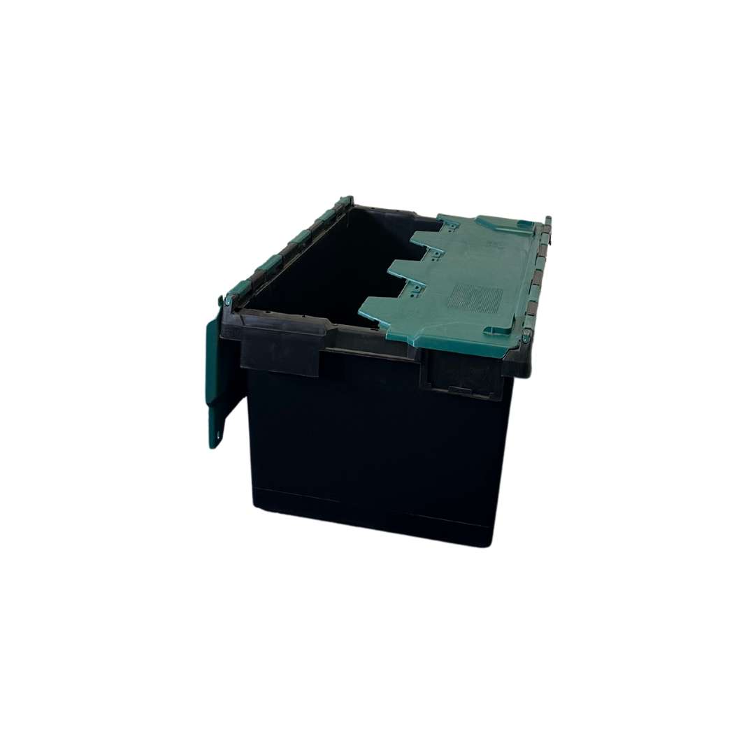 Original Totebox Attached Lid Container 80 Litre(710 x 460 x 368h mm) – Forest green lid.