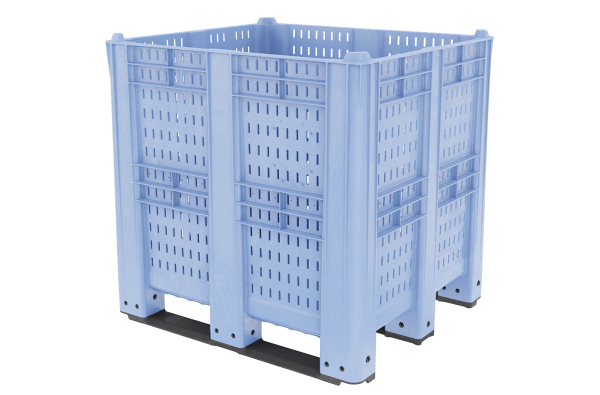 Dolav Pallet Box 1400 ALTO perforated with 3 runners & ticket holder