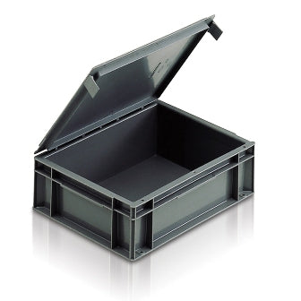 Scholler Allibert Euro Stacking Container With Lid Attached 10 litre (400 x 300 x 129hmm) – 20C10