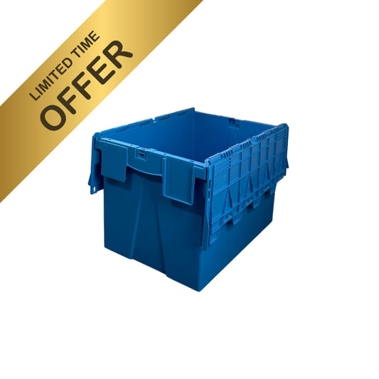 *Pallet of 75* 67L GatorTote (600x400x370mm) Extra Heavy Duty Industrial Attached Lid Box