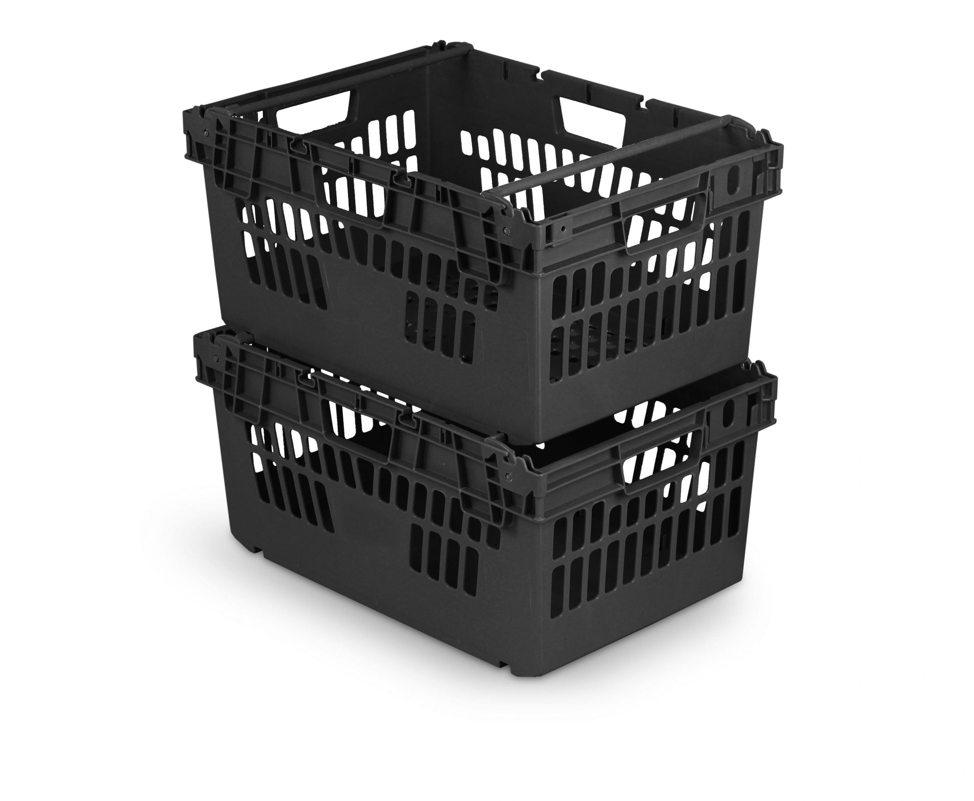 54L Stacking & Nesting Crate Ventilated Sides & Solid Base (600x400x300mm)